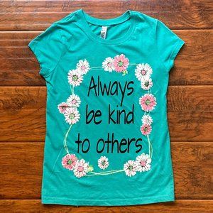 Girls basic green short sleeve t-shirt